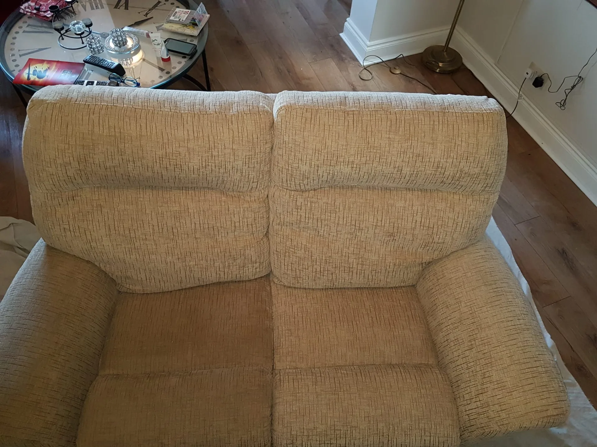Sofa deep cleaning transformation and results